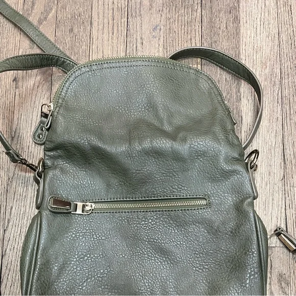 Olive Green Leather Crossbody Bag - Picture 4 of 6